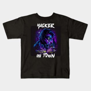 Hacker in Town 1 Kids T-Shirt